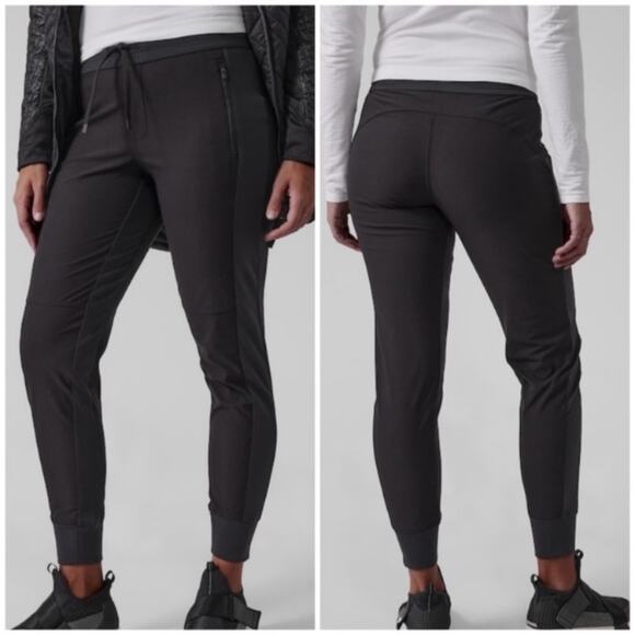 Athleta Headlands Hybrid Trek Jogger Pant Black 4 - Picture 1 of 14
